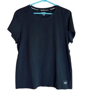 Calvin Klein Performance Black Short Sleeve Tee Shirt Top New with tags